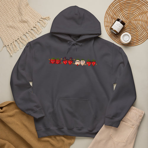 Spooky Strawberry Hoodie | Cute Halloween Hoodie | Vampire Witch Ghost Strawberries Sweatshirt | Coquette Halloween Gift for Her